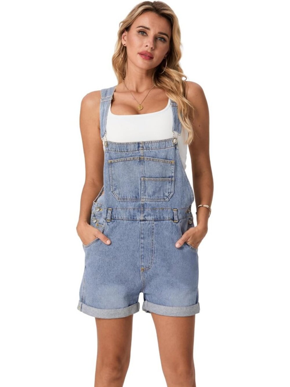 Casual Denim Overalls for Women | Adjustable Loose Fit Summer Rompers